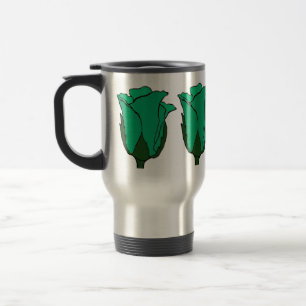 Mug De Voyage Quatre Roses verts de la mer se déplacent en boui