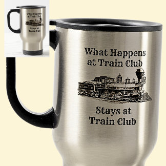 Mug De Voyage Que se passe-t-il à Train Club Stays, Steam Train