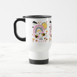 Mug De Voyage Queen BEES Cute BFF, Baby Girl, Girly Toxits Rose