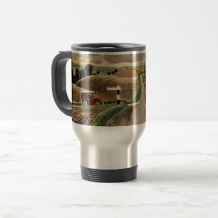Mug De Voyage Ravilious--Paysage du Wiltshire, peinture d'art fi