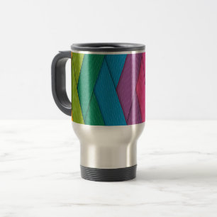 Mug De Voyage rayures Abstraites, colorées,