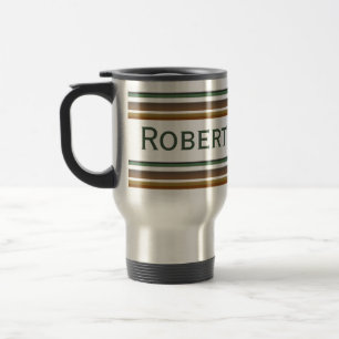 Mug De Voyage rayures jaunes vertes