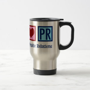 Mug De Voyage Relations publiques d'amour de paix