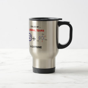 MUG DE VOYAGE REMPLI DE COMBUSTIBLE PAR LES LARMES ET LA CAFÉIN
