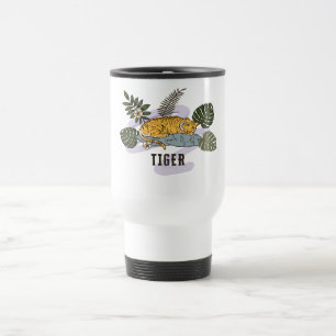 Mug De Voyage Repos du Tigre Tropical