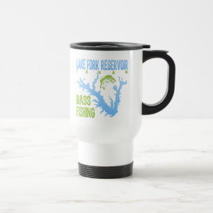 Mug De Voyage Réservoir de fourchette de lac, pêche au bar du