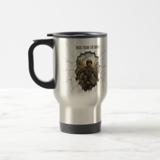 Mug De Voyage Retour de la guerre Soldat Double exposition Café