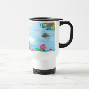 Mug De Voyage Rivière de la forêt tropicale