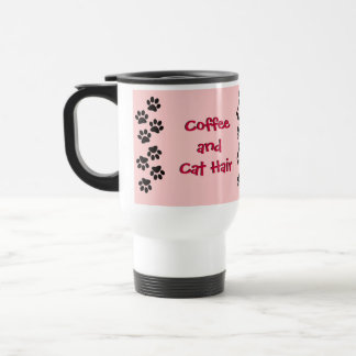 Mug De Voyage Rose de cheveux de café et de chat