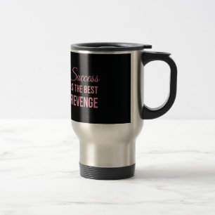 Mug De Voyage Rose de motivation de noir de citation de