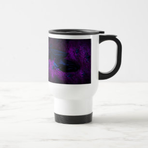 Mug De Voyage Rose éffrayant en matière noire, araignées noires
