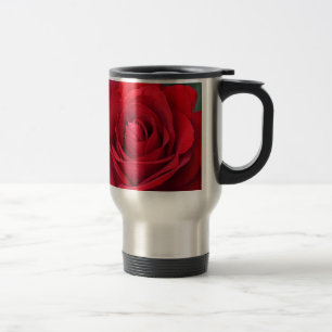 Mug De Voyage Rose rouge unique en pleine floraison