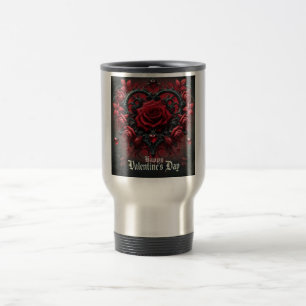 Mug De Voyage Roses rouges gothiques Saint-Valentin