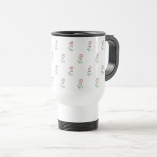 Mug De Voyage Roses Rouges, Motif De Roses, Fleurs
