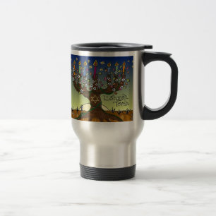 Mug De Voyage Rosh Hashanah L'Shanah Tovah Arbre de Vie Menorah