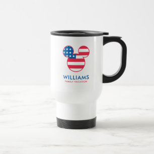 Mug De Voyage Rouge Blanc & Bleu Mickey   Vacances en famille & 