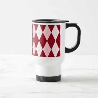 Mug De Voyage Rouge Jacquard Crimson rose Petit Diamant Forme