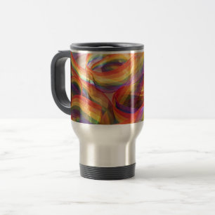 Mug De Voyage ruban arc-en-ciel en cascade généré par Gemini