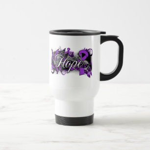 Mug De Voyage Ruban de jardin d'espoir de Cancer pancréatique