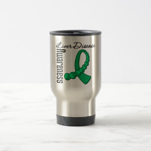 Mug De Voyage Ruban de pierre gemme de conscience d'affection