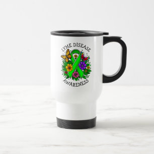 Mug De Voyage Ruban de sensibilisation à la maladie de Lyme