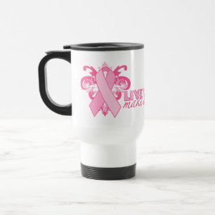 Mug De Voyage Rubans roses chaque jour