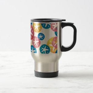 Mug De Voyage Sable Dollar Jaune Rouge Bleu Motif