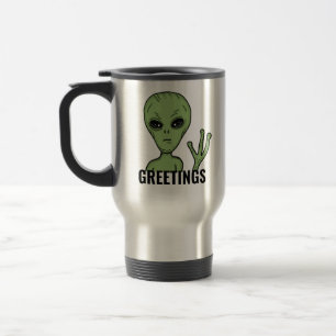 Mug De Voyage Salutations Alien Art numérique