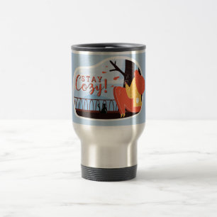 Mug De Voyage Séjour Cosy Hygge Automne FolkArt Deco AJOUTER NOM