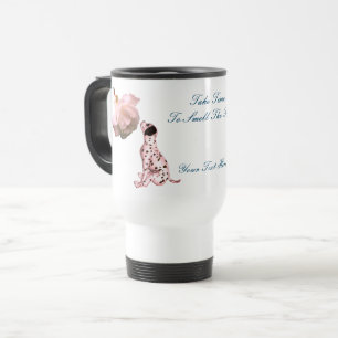 Mug De Voyage Sentez Le Chiot Rose Inspirationnel Personnalisé