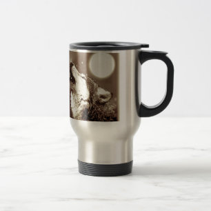 Mug De Voyage Sepia Wolf & Moon