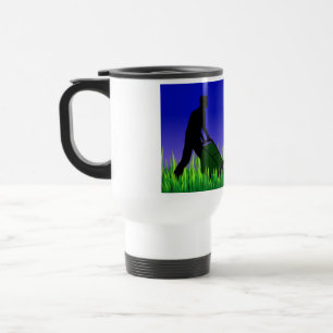 Mug De Voyage services de pelouse de scène verte