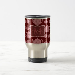 Mug De Voyage Set de thé à base de pois rose sur Bourgogne Perso