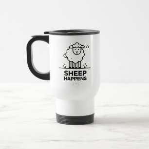 Mug De Voyage SHEEP SE PRODUIT Drôle Mouton Voyage Mug Cadeau