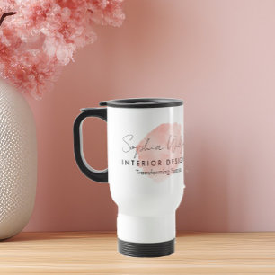 Mug De Voyage Signature Aquarelle Professionnelle Élégante pour