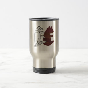 Mug De Voyage Silhouette à la main Cube d'ours Brown