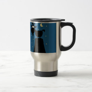 Mug De Voyage Silhouette de chèvre sur la montagne