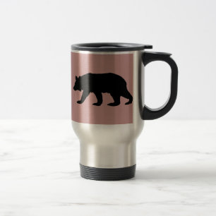Mug De Voyage Silhouette d'ours noir