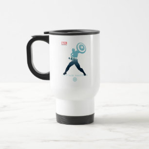 Mug De Voyage Silhouette héroïque de Captain America