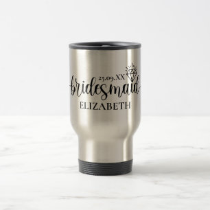 Mug De Voyage Simple Diamant Écriture Élégante Week-end Enterrem