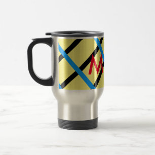 Mug De Voyage Simple monogramme ajouter votre nom lettre man min