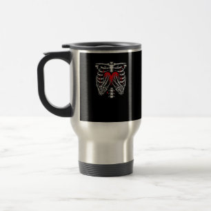 Mug De Voyage Skeleton Mains tenant Coeur Halloween Costume amus