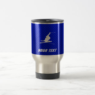 Mug De Voyage Ski bleu de neige