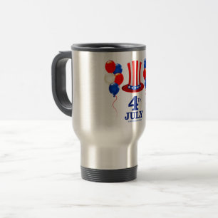 Mug De Voyage SlipperyJoe's fête d'indépendance du 4 juillet cla