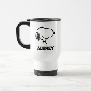 Mug De Voyage Snoopy Smile Giggle Laugh Ajouter Votre Nom