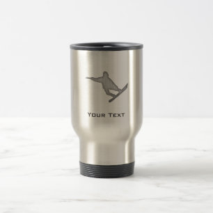 Mug De Voyage Snowboarding balayé de Métal-regard