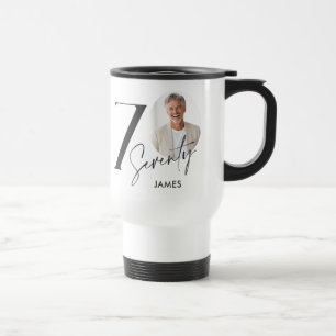 Mug De Voyage Soixante-dix 70e anniversaire photo personnalisée