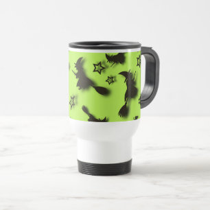 Mug De Voyage Sorcière volante parmi les étoiles à Halloween nui