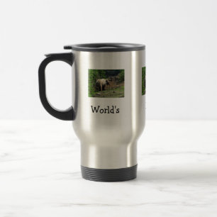 Mug De Voyage Sourire d'ours gris ; Fête des pères heureuse