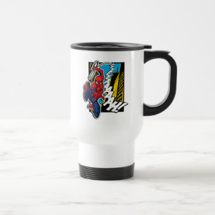 Mug De Voyage Spider-Man Panneaux animés tournants Web Pop Art